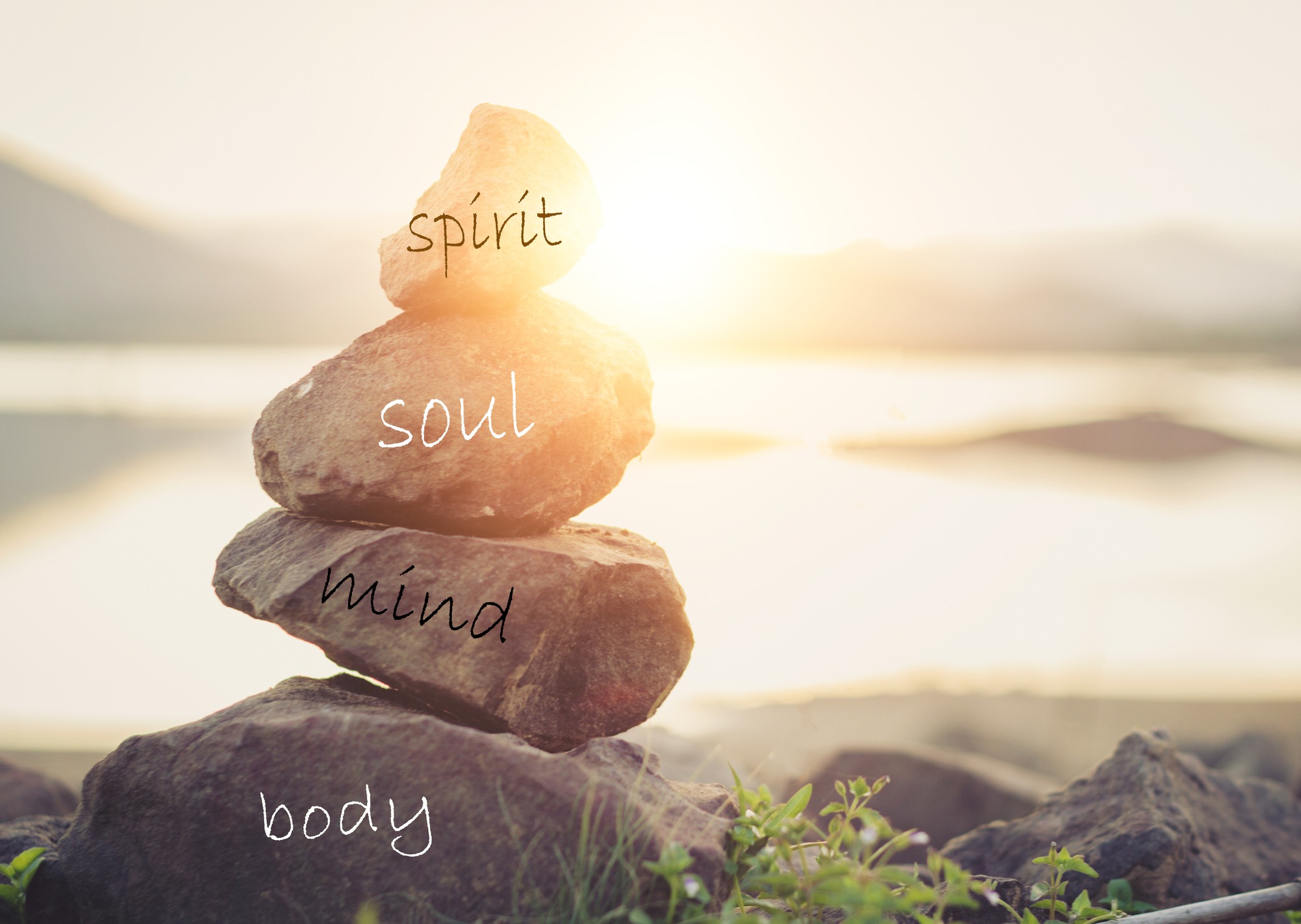 Holistic health concept of zen stones